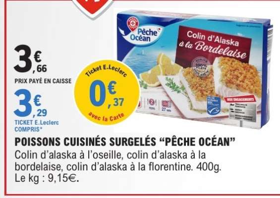 POISSONS CUISINÉS SURGELÉS “PÊCHE OCÉAN”