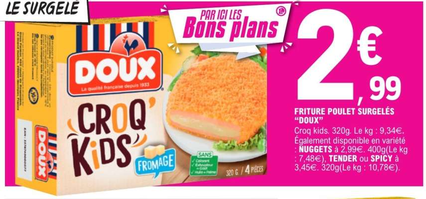 Friture Poulet Surgelés 'Doux'