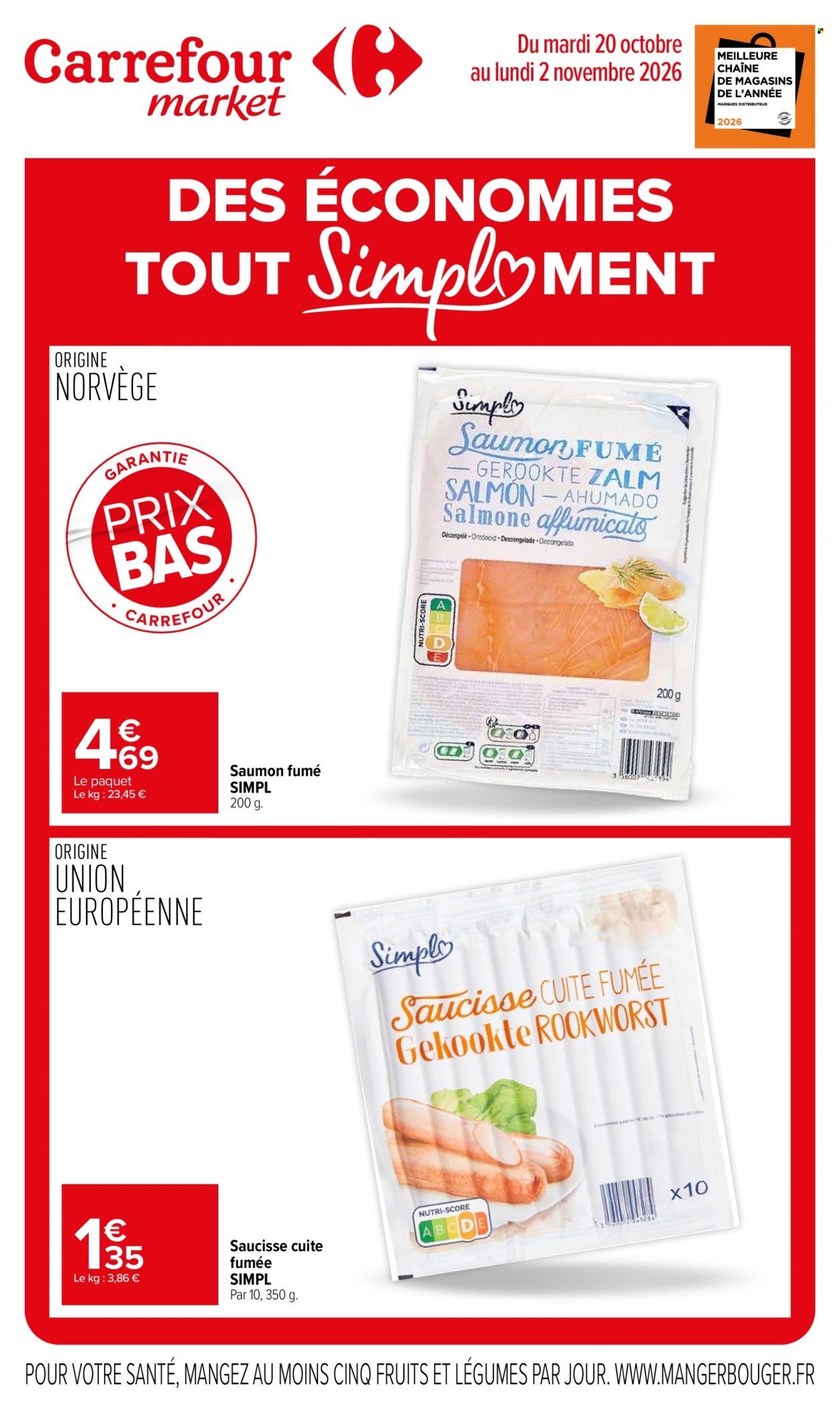 Catalogue Carrefour Market - 20.10.2026 - 02.11.2026. Page 1