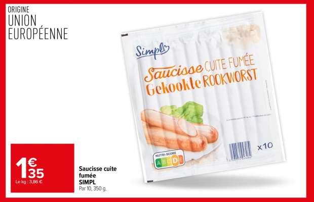 Saucisse cuite fumée