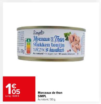Morceaux de thon SIMPL