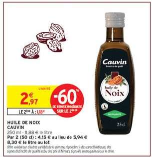 HUILE DE NOIX "CAUVIN"