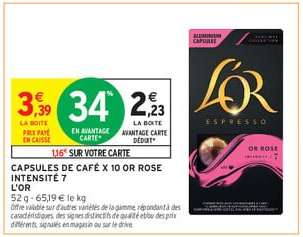 CAPSULES DE CAFÉ X 10 OR ROSE INTENSITÉ 7