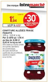 CONFITURE ALLÉGÉE FRAISE PAQUITO