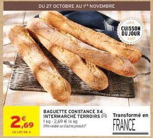 BAGUETTE CONSTANCE X4