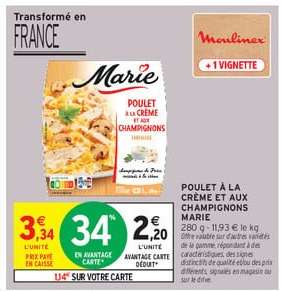POULET À LA CRÈME ET AUX CHAMPIGNONS MARIE