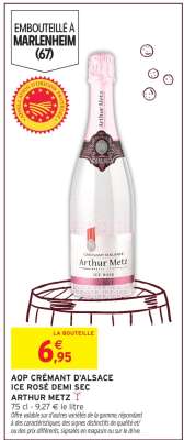 AOP CRÉMANT D'ALSACE ICE ROSÉ DEMI SEC ARTHUR METZ