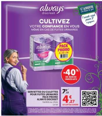 ALWAYS DISCREET Pack Promo