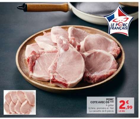 Porc : Cote avec os