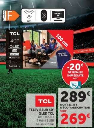 TELEVISEUR 40" QLED TCL