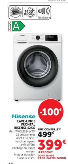 Hisense Lave-linge Frontal 12KG