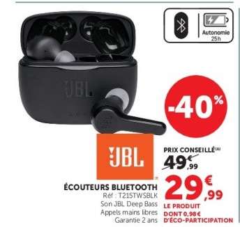 ÉCOUTEURS BLUETOOTH JBL