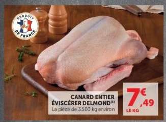 Canard entier éviscérer Delmond