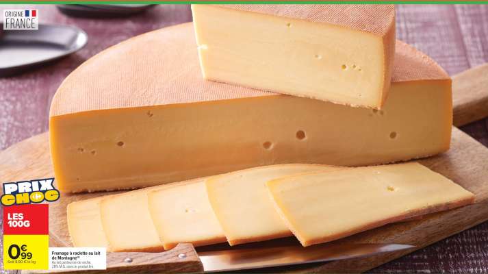 Fromage à raclette au lait de Montagne