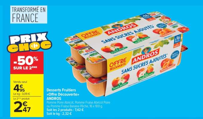 Desserts fruitiers "Offre Découverte" ANDROS