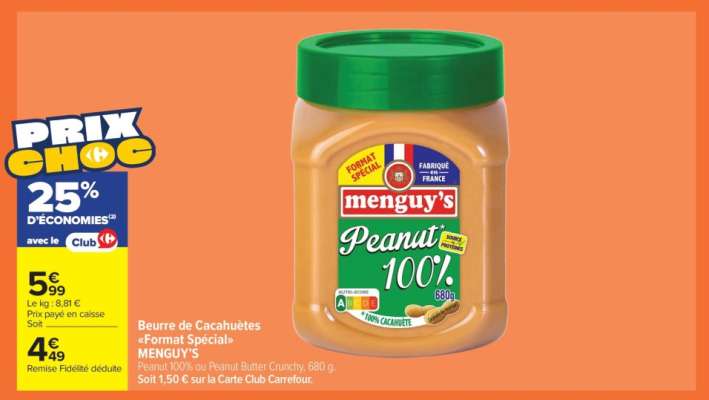 Beurre de Cacahuètes e-Format Spécial MENGUY'S
