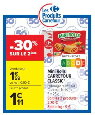 Mini Rolls CARREFOUR CLASSIC'