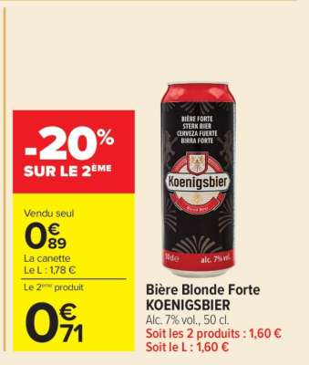 Bière Blonde Forte KOENIGSBIER