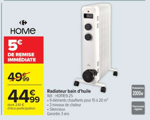 RADIATEUR BAIN D’HUILE