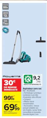 Aspirateur sans sac
