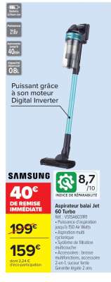 Aspirateur balai Jet 60 Turbo