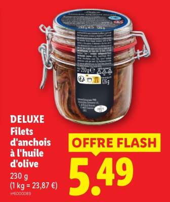 DELUXE Filets d'anchois à l'huile d'olive