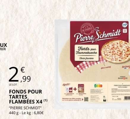 FONDS POUR TARTES FLAMBÉES X4