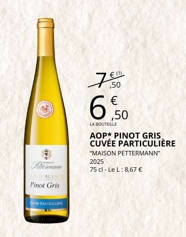 AOP* PINOT GRIS CUVÉE PARTICULIÈRE