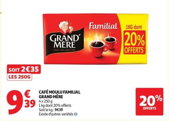 Café Moulu Familial Grand Mère