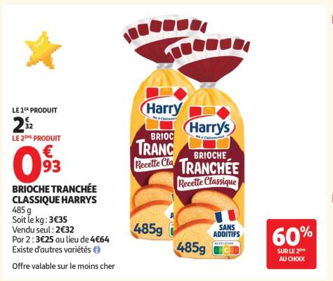 BRIOCHE TRANCHÉE CLASSIQUE HARRYS