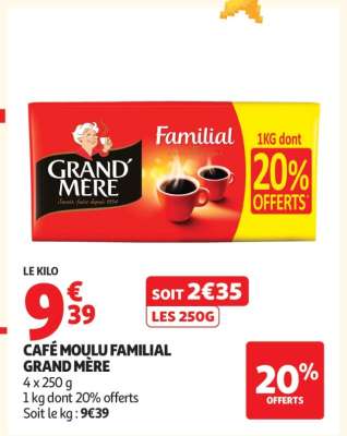 Café Moulu Familial Grand Mère