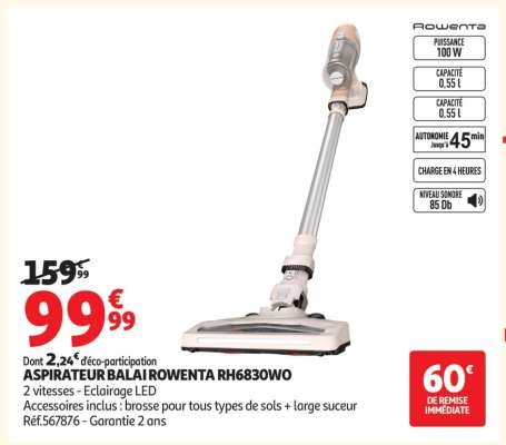 ASPIRATEUR BALAI ROWENTA RH6830WO