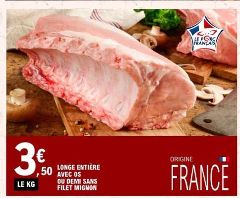 Longe entière avec os ou demi sans filet mignon