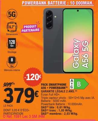 Pack Smartphone A56 + Powerbank