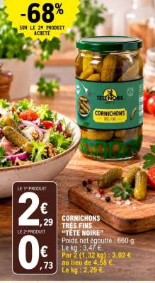 CORNICHONS TRÈS FINS "TÊTE NOIRE"